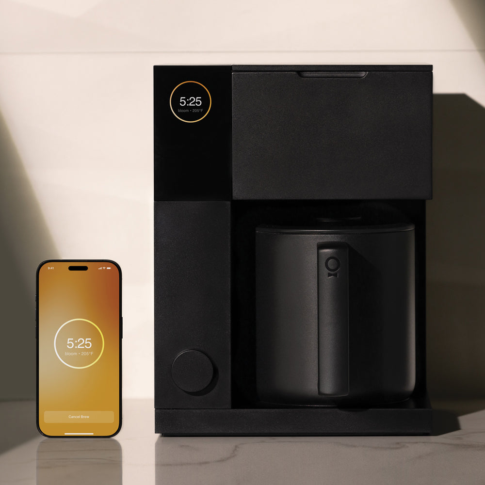 Coffee maker with phone.