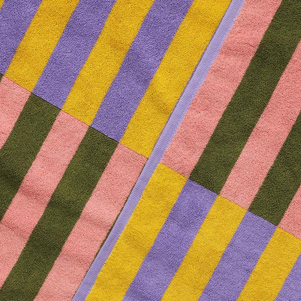 Detail of stripe pattern terrycloth.