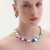 Bauhaus Silver and Rainbow Necklace