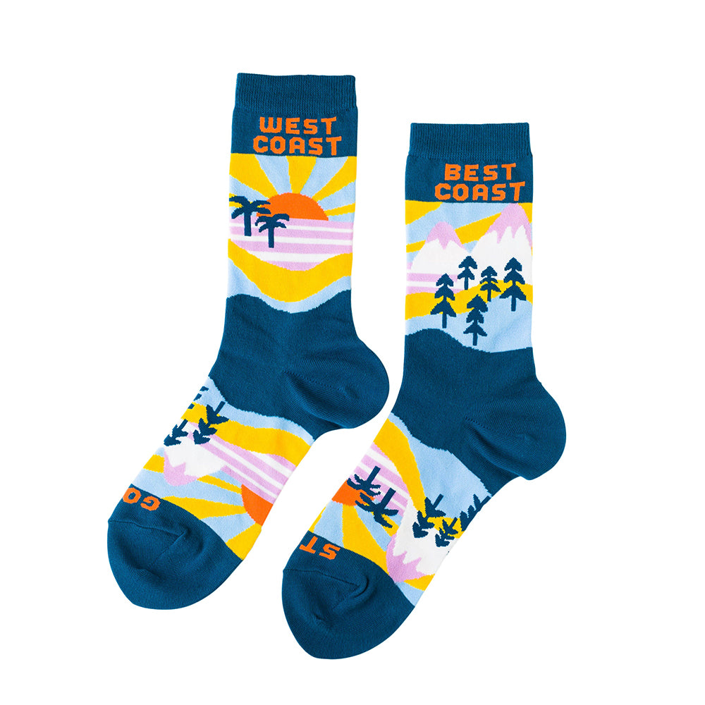 Best Coast Blue Socks: Large