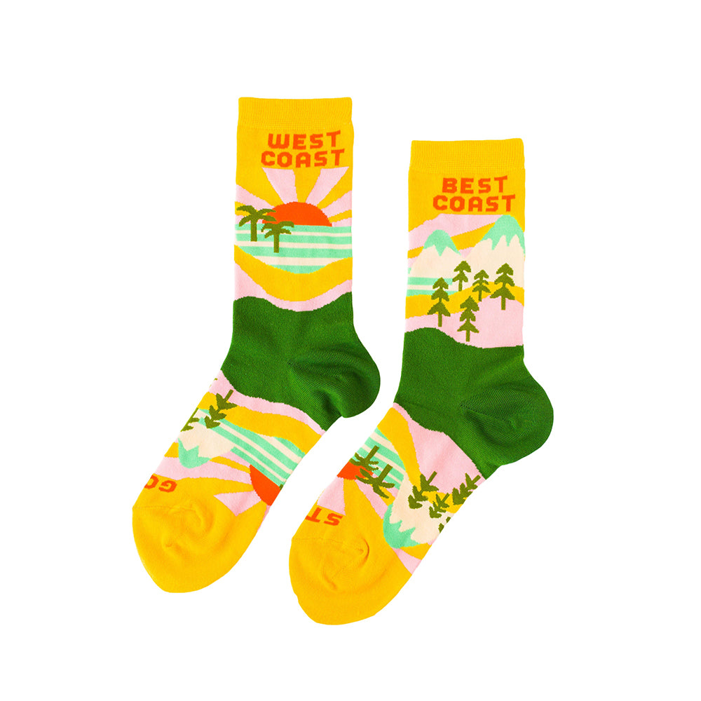 Best Coast Yellow Socks: Medium