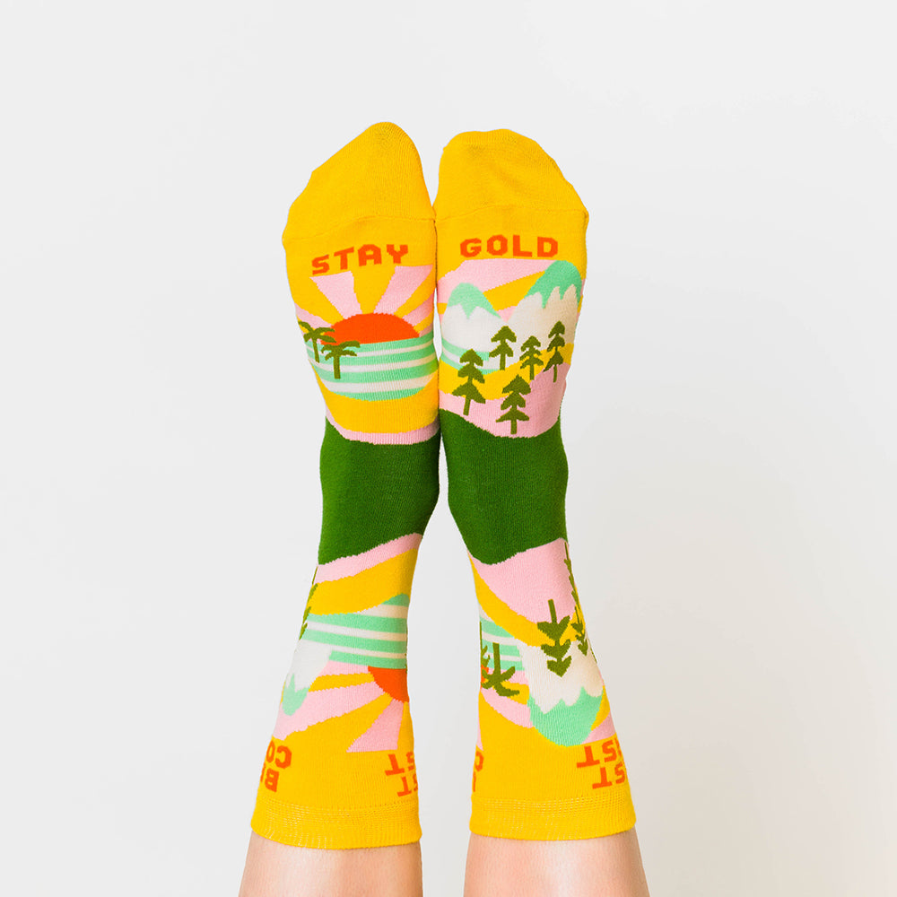 Best Coast Yellow Socks: Medium