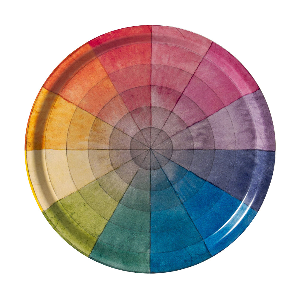 Philipp Otto Runge Color Wheel Round Birchwood Tray