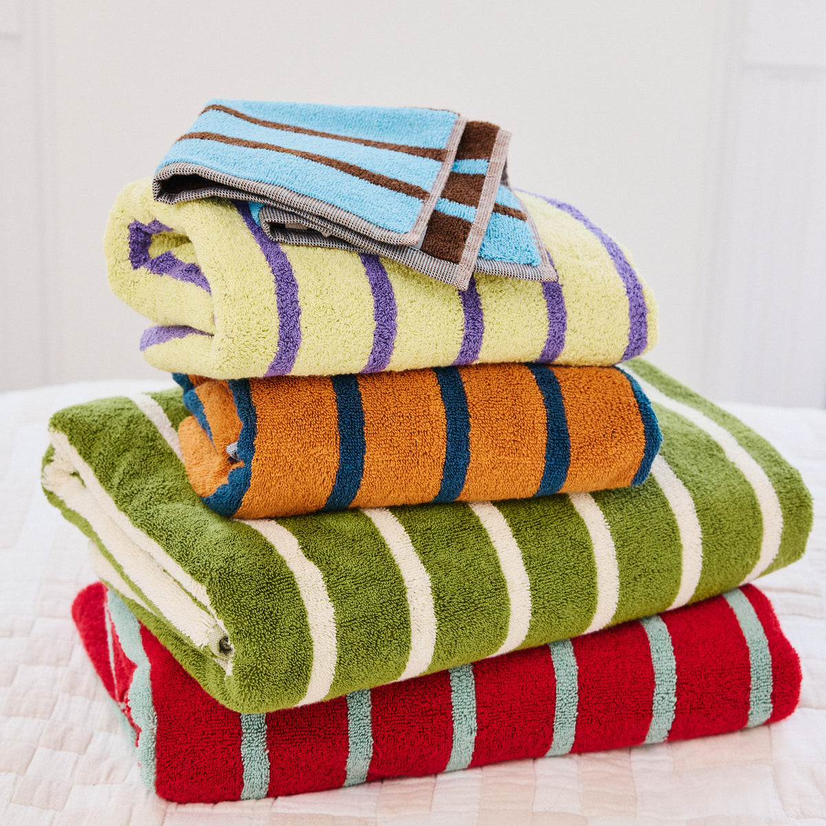Warbler Striped Hand Towel