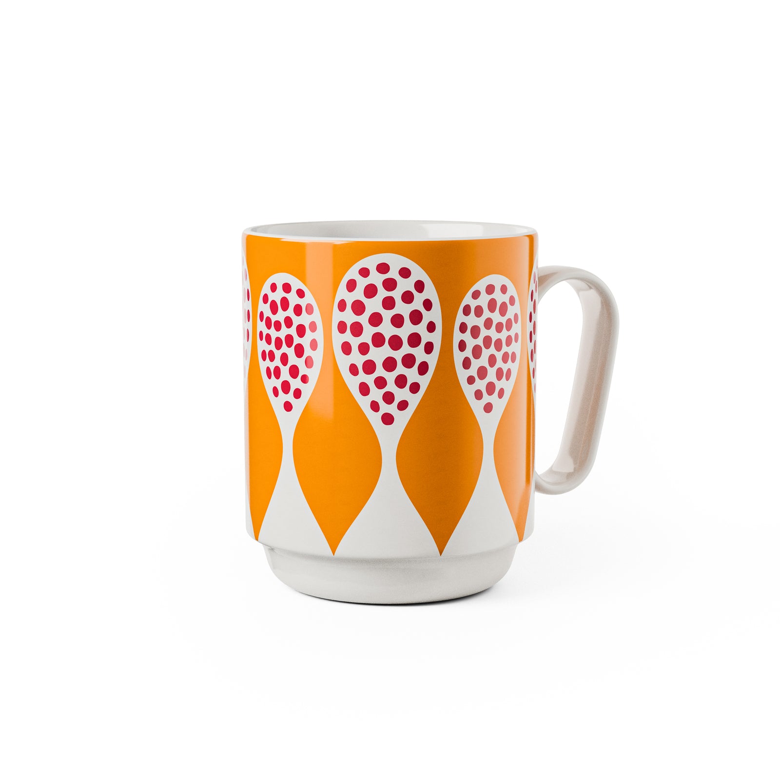 Mug with abstract design.