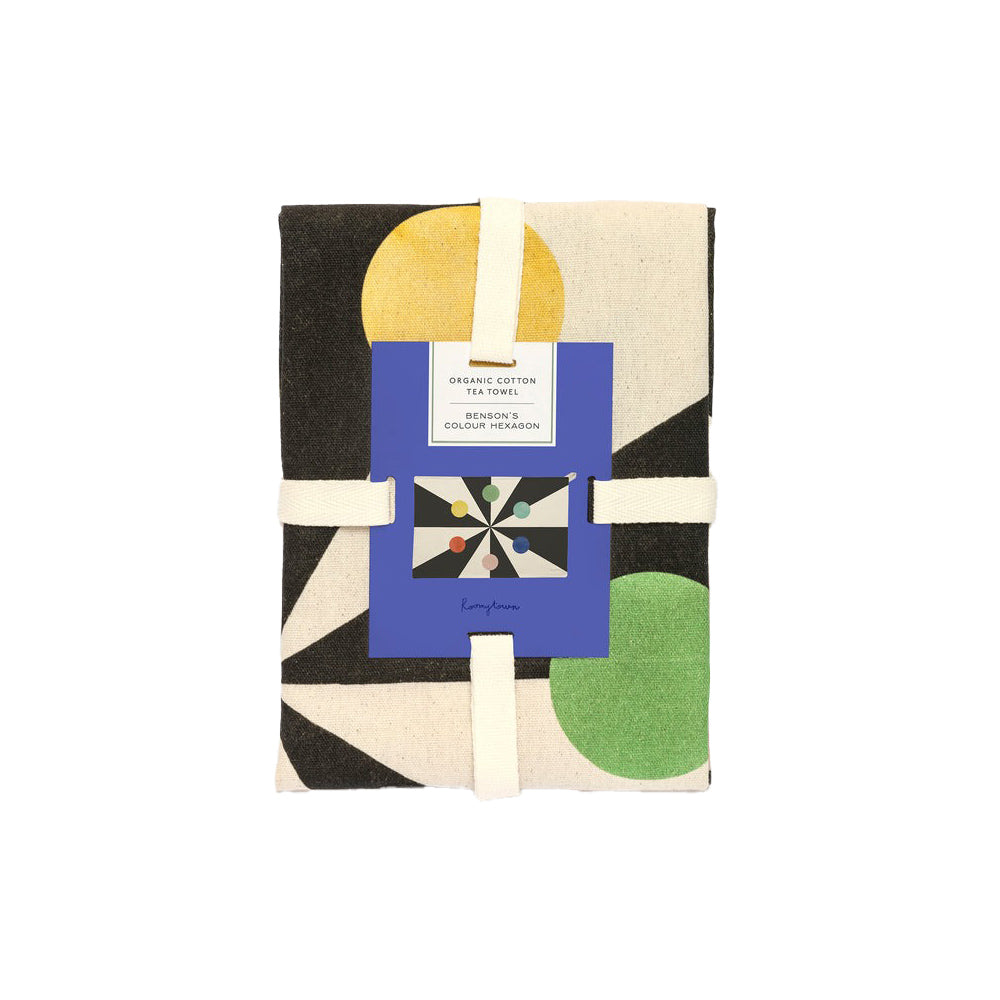 Front view of the Colour Hexagon Tea Towel.