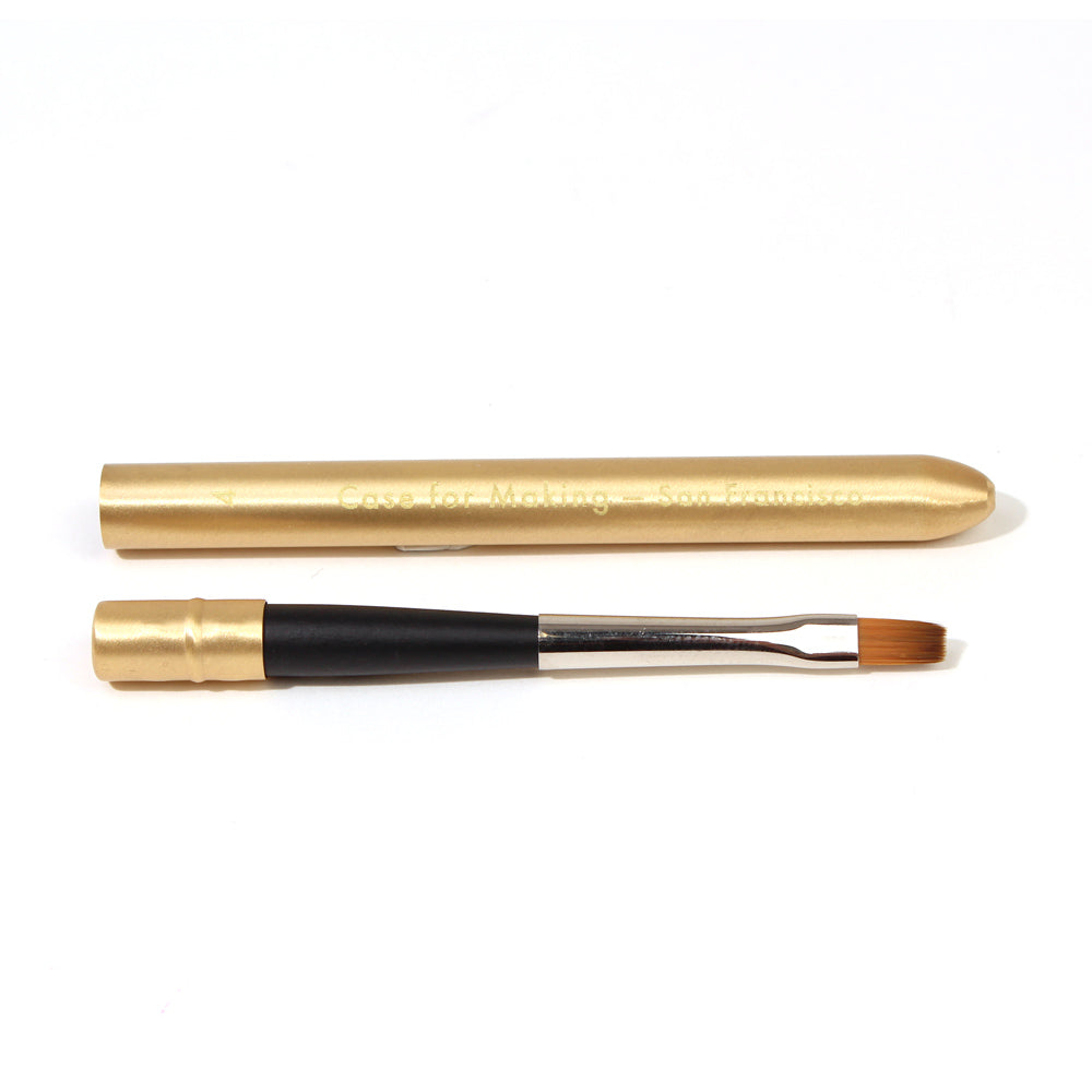 CfM Flat 4 Travel Paint Brush Matte Gold assembled