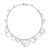 Medium Circle Bunches Necklace with Herkimer Quartz