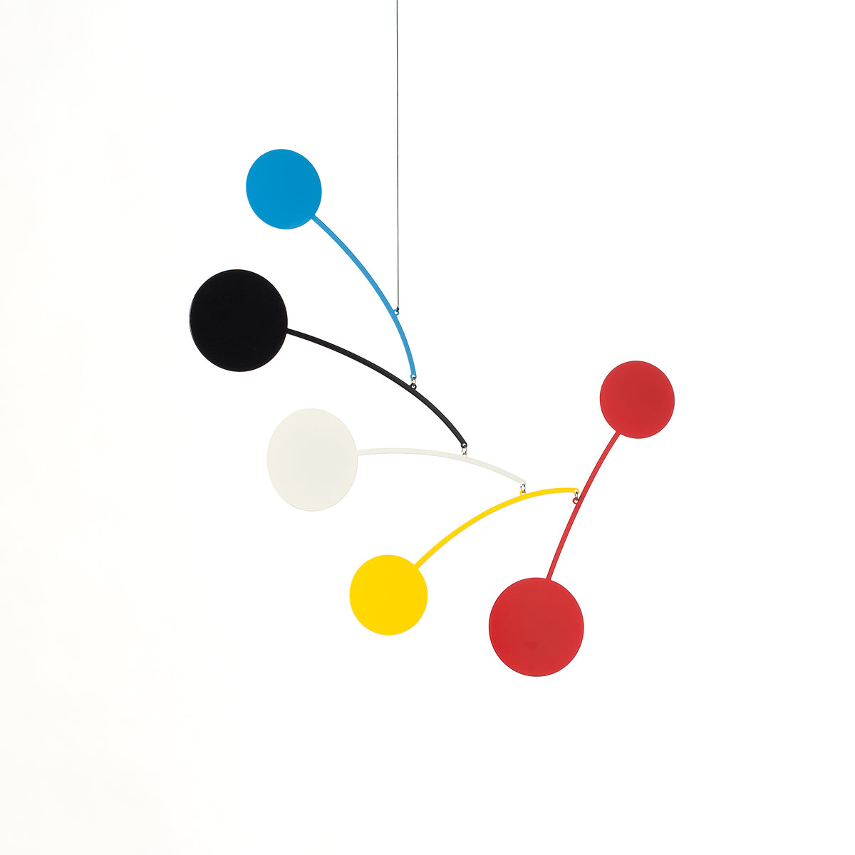 Circle Series Mobile: Blue, Black, White, Yellow + Red