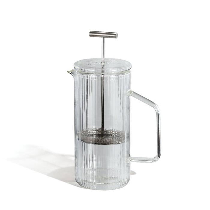 Clear Ribbed French Press