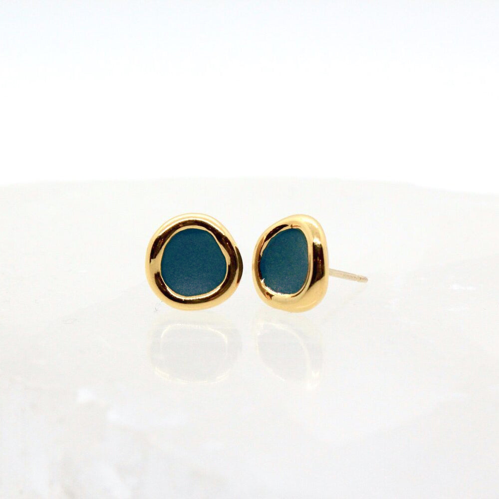 Small Coral Reef Studs: Teal 