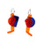 Flow Earrings: Orange + Blue