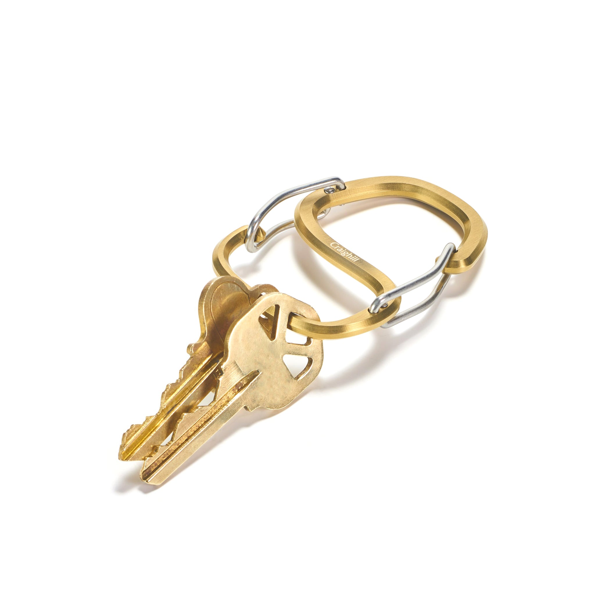 Brass Carabiner Keychain Brass Keychain Clip, Gold Carabiner Key