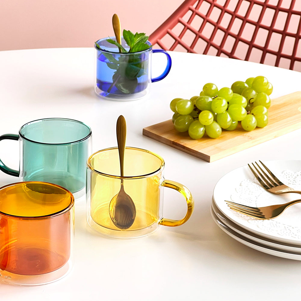 Cubo Double-Wall Medium Cups Set of 4 - SFMOMA Museum Store