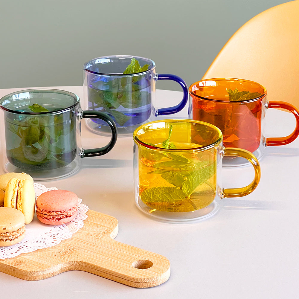 Cubo Double-Wall Medium Cups Set of 4 - SFMOMA Museum Store