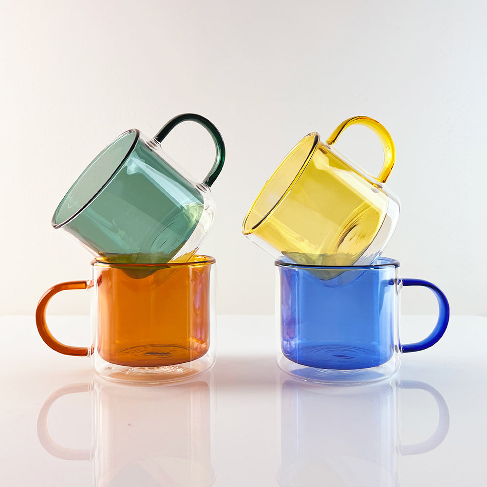 Cubo Double-Wall Medium Cups Set of 4 - SFMOMA Museum Store