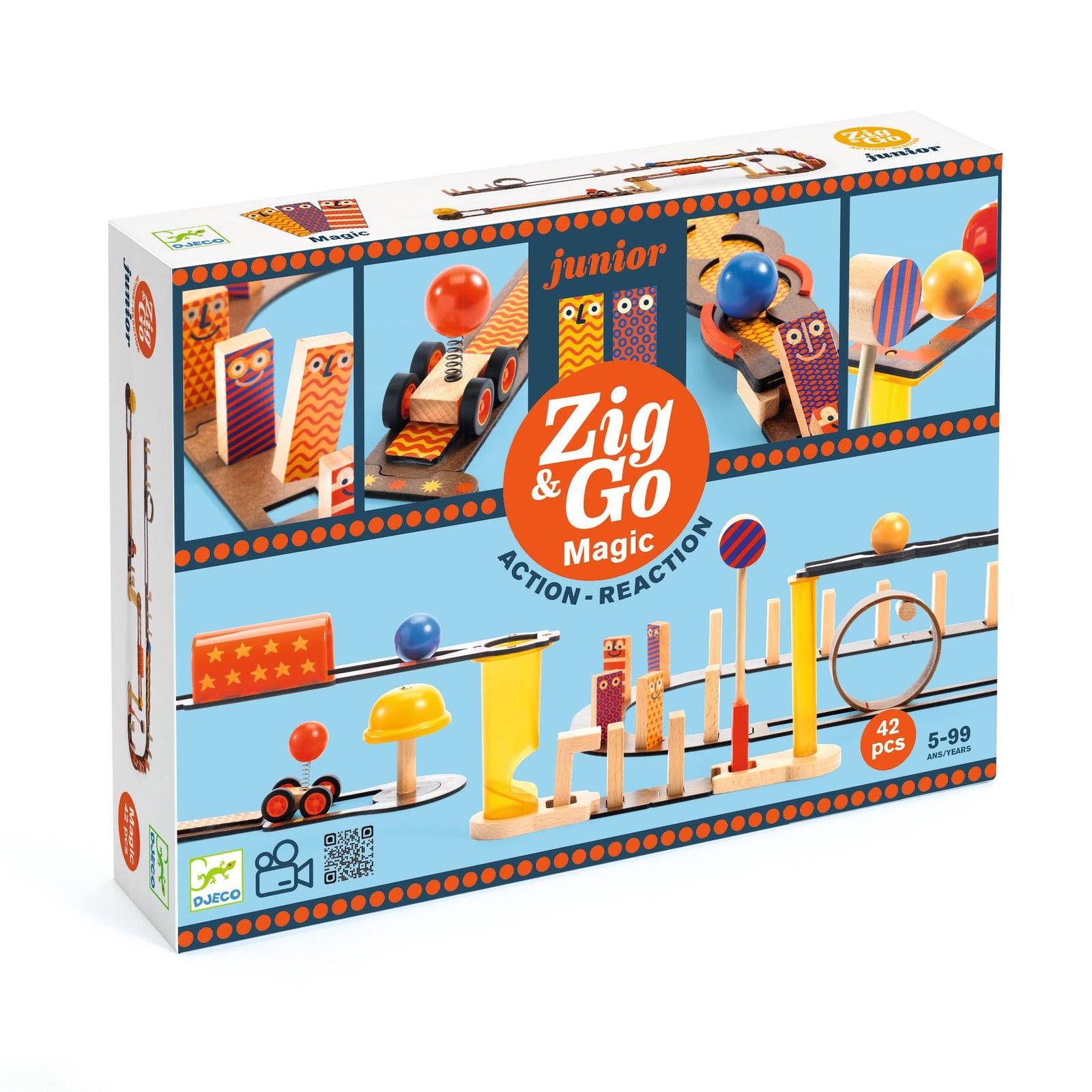 Box of Zig & Go Magic toy set with colorful design and branding.