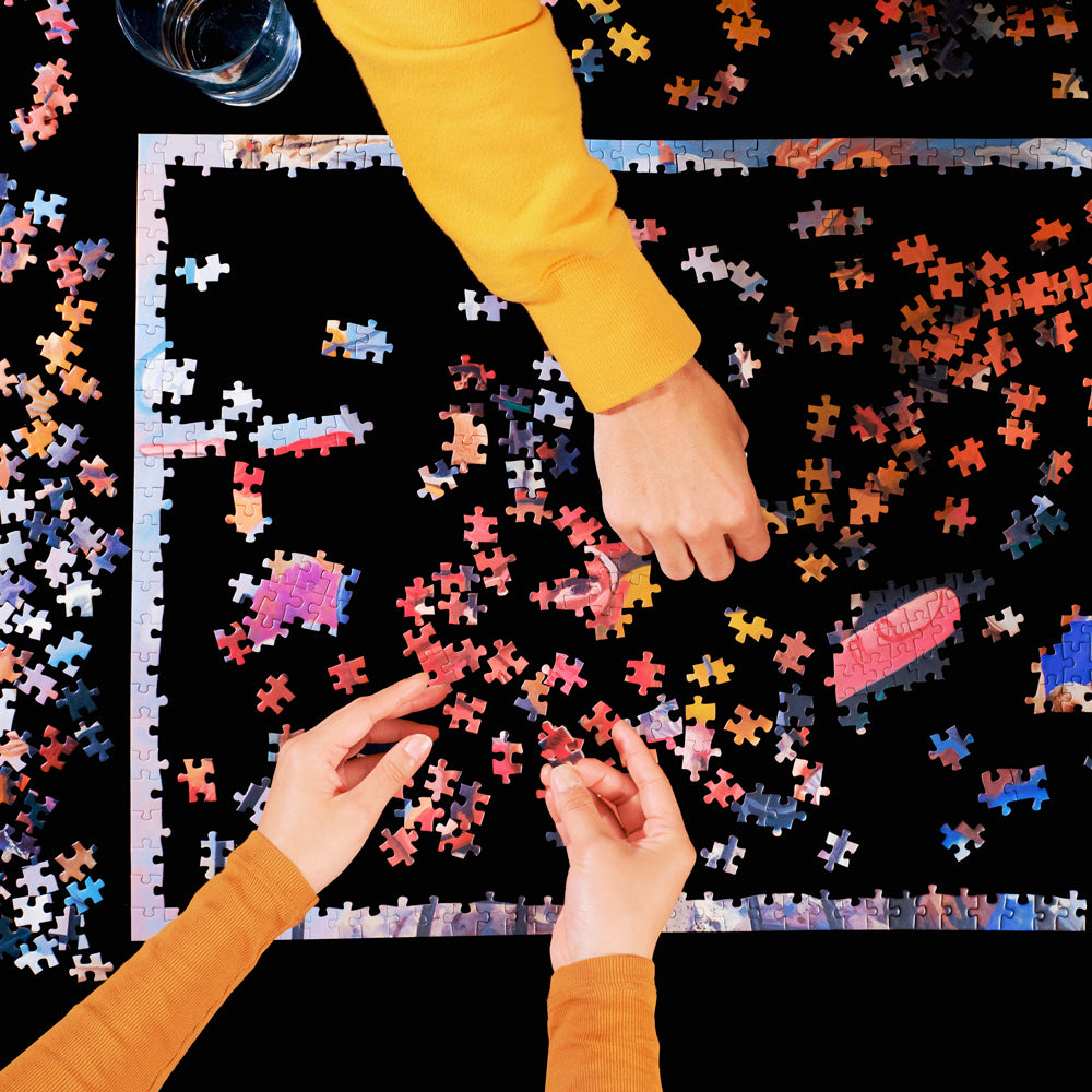 Dana Shutz Mountain Group Jigsaw Puzzle + Pouch