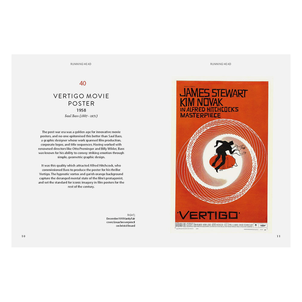 Vertigo movie poster with text on a white background