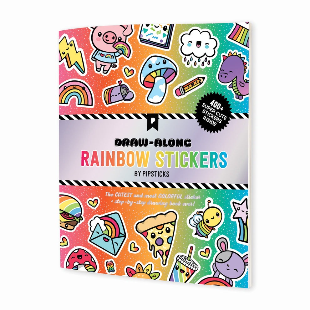 Draw-Along Rainbow Sticker Book