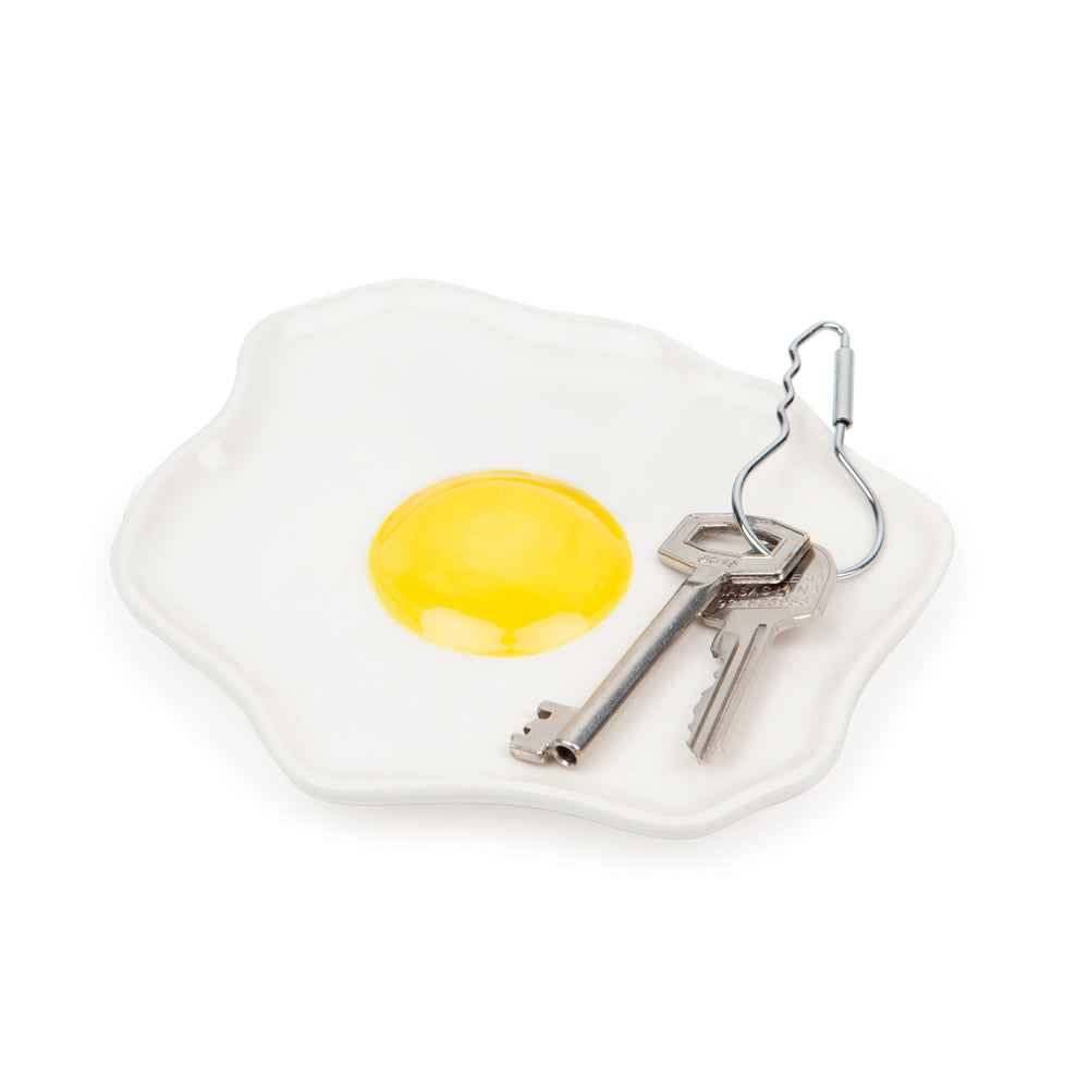 Fast Food Egg Ceramic Tray with keys.