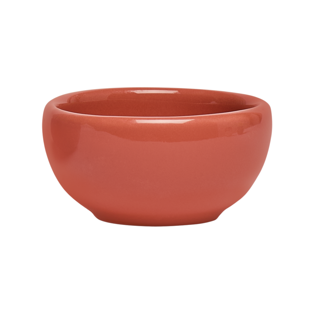 Ceramic bowl with a glossy finish on a white background