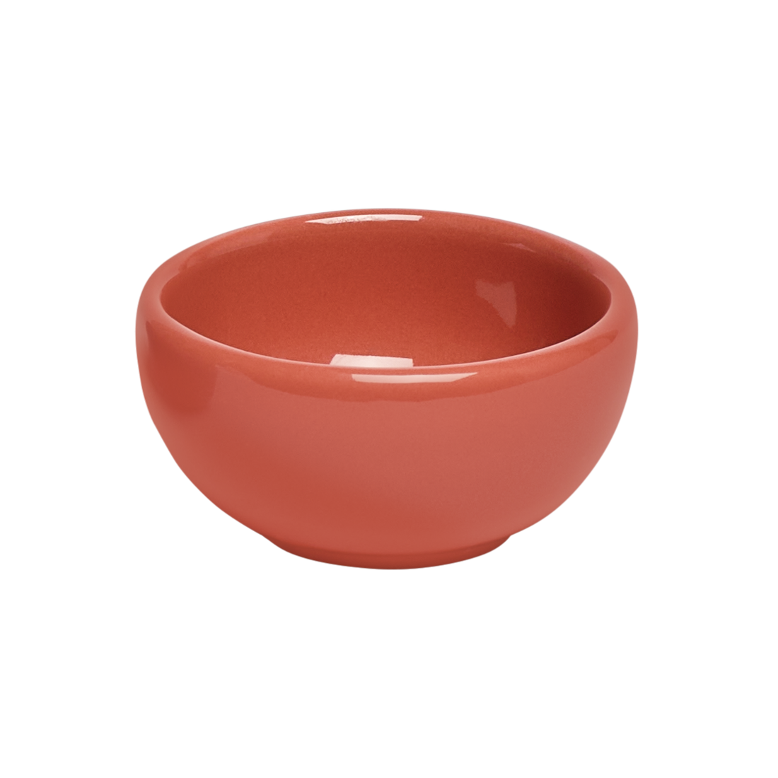 Ceramic bowl with a glossy finish on a white background