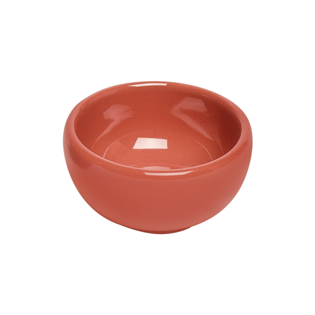 Ceramic bowl with a glossy finish on a white background