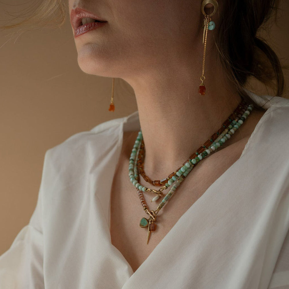 Aqua Beaded Necklace - SFMOMA Museum Store