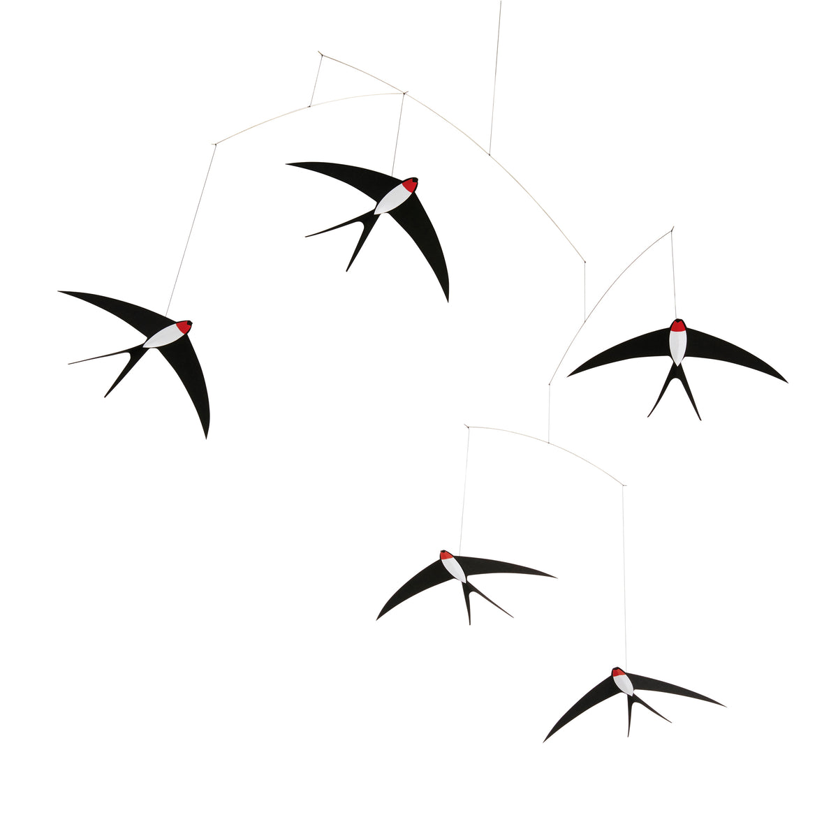 5 Flying Swallows Mobile