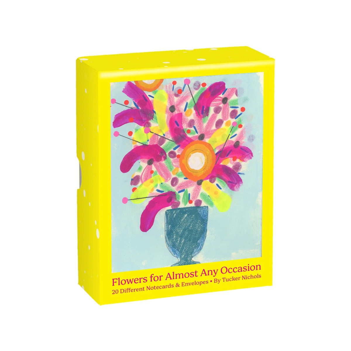 Notebook set with colorful floral design on a yellow box
