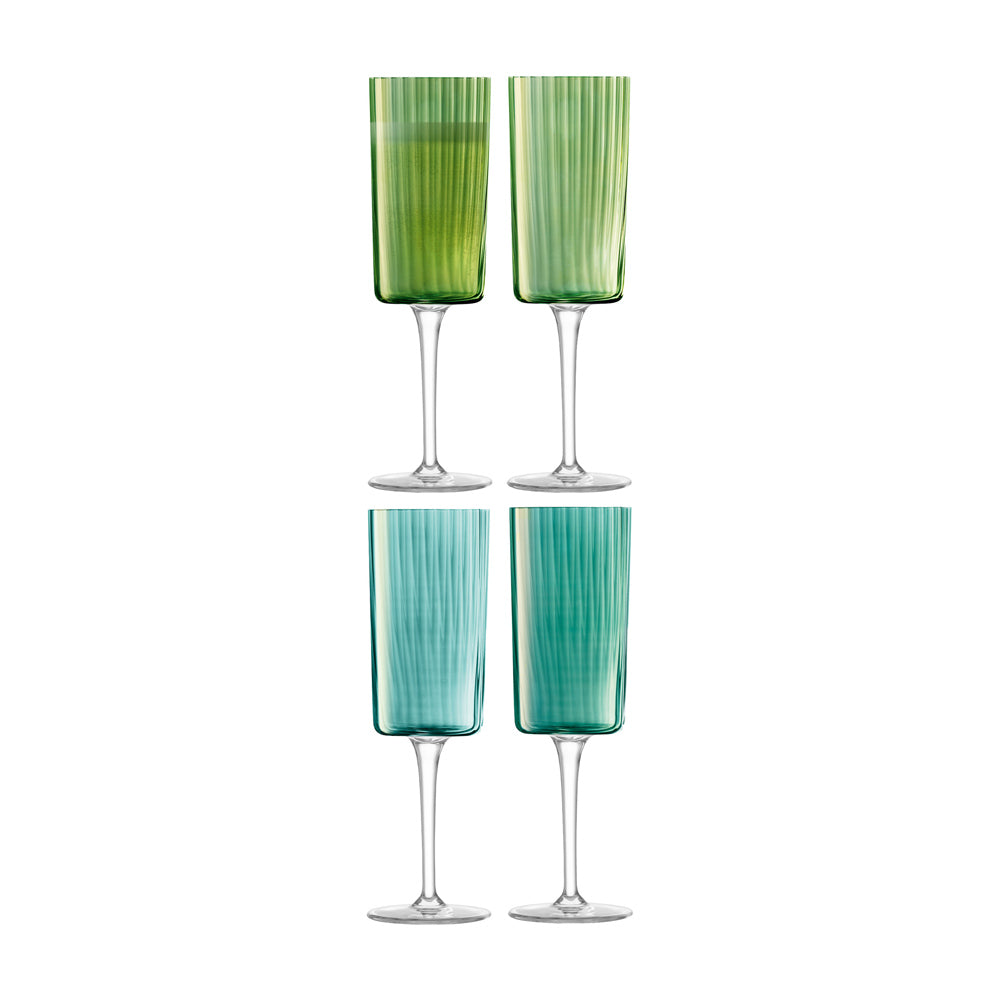 Gems Champagne Flutes: Jade (Set of 4) - SFMOMA Museum Store