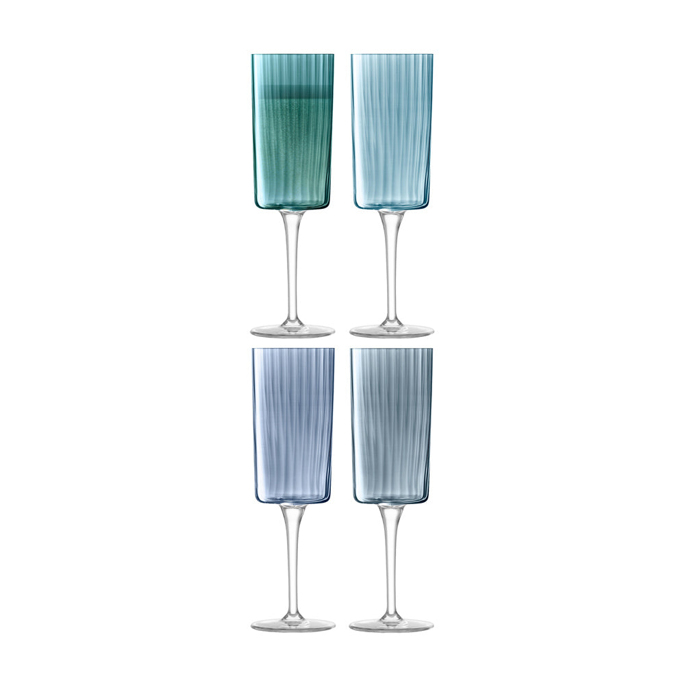 Gems Champagne Flutes: Sapphire (Set of 4) - SFMOMA Museum Store