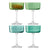 Gems Champagne and Cocktail Glass: Jade (Set of 4)