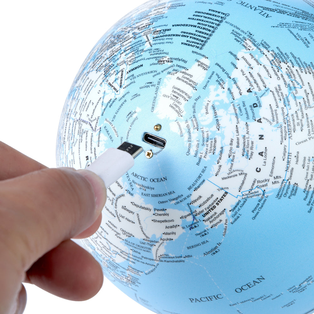 Mini Atlas Globe in White Ash - SFMOMA Museum Store