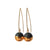 Gold Dipped Pearl Earrings: Black