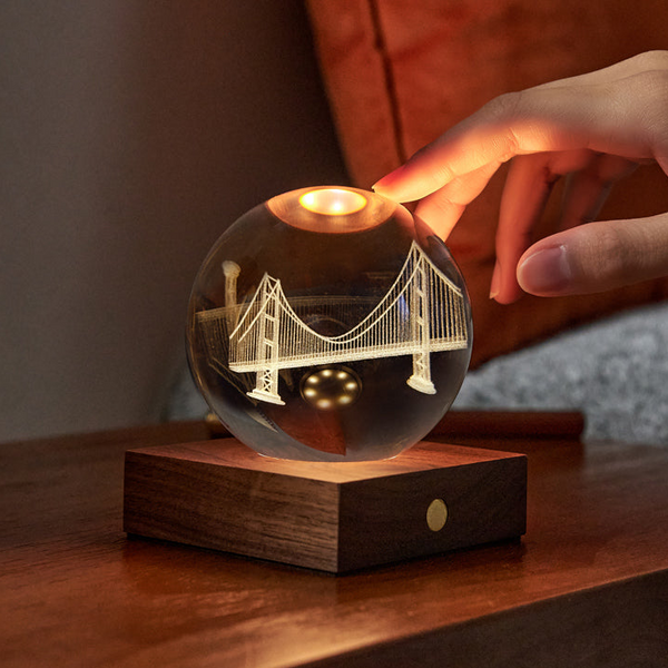 Golden Gate Bridge Amber Crystal Light - SFMOMA Museum Store