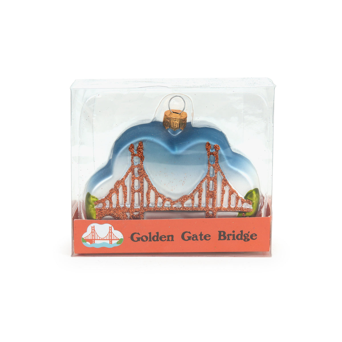 Packaged ornament of the Golden Gate Bridge