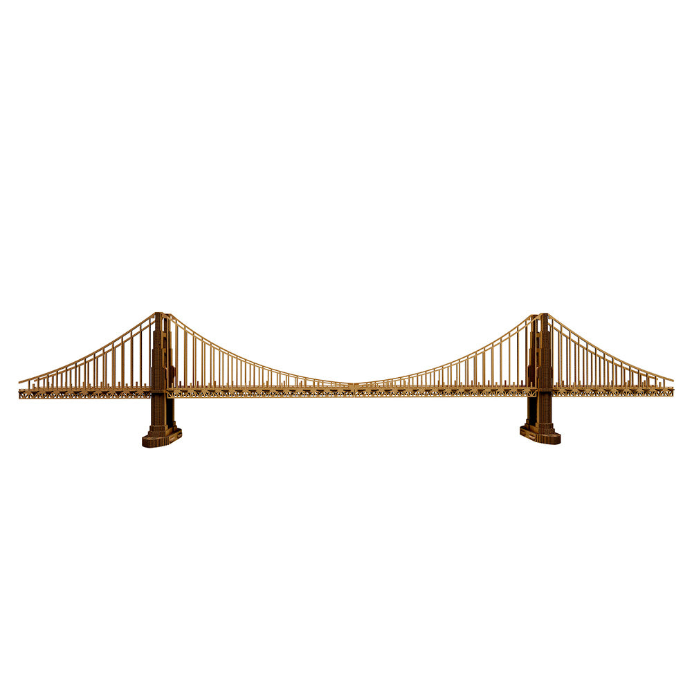 Golden Gate 3D Cardboard Puzzle Sculpture