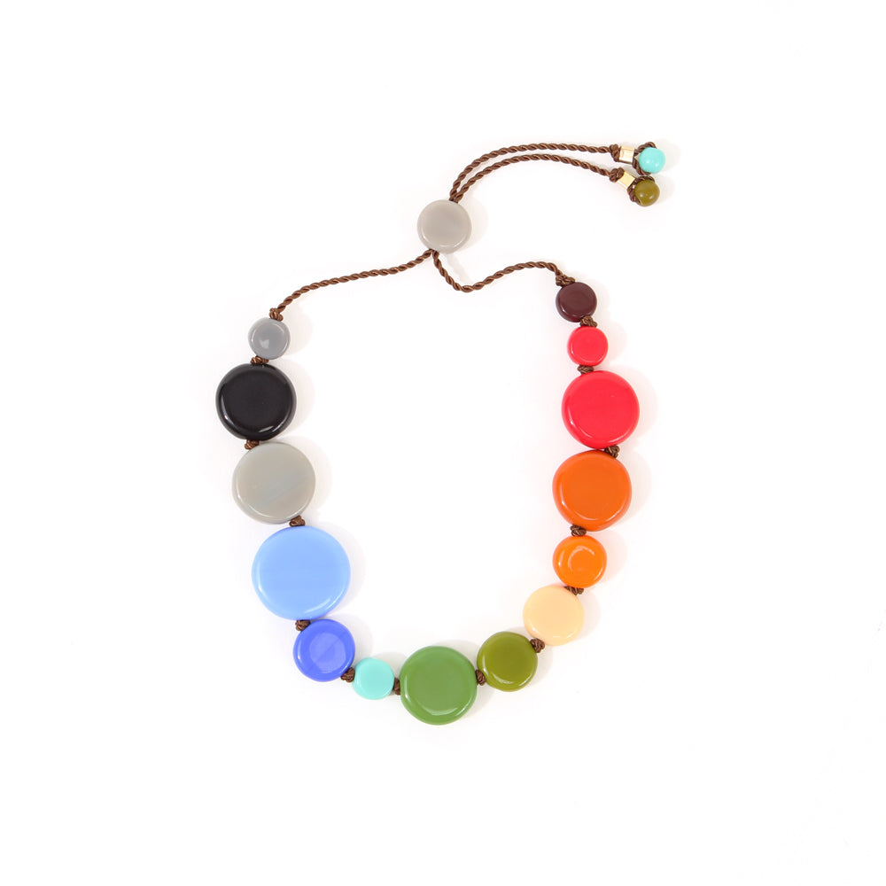 Graduated Rainbow Discs Bracelet