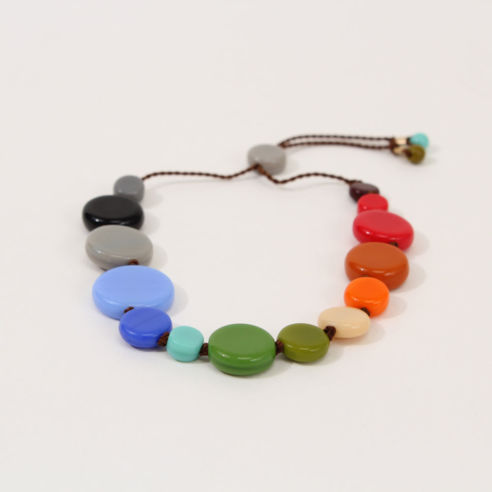 Graduated Rainbow Discs Bracelet