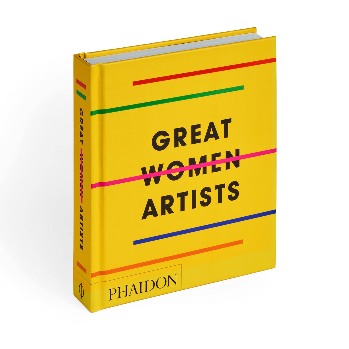 Book titled 'Great Women Artists' by Phaidon on a white background