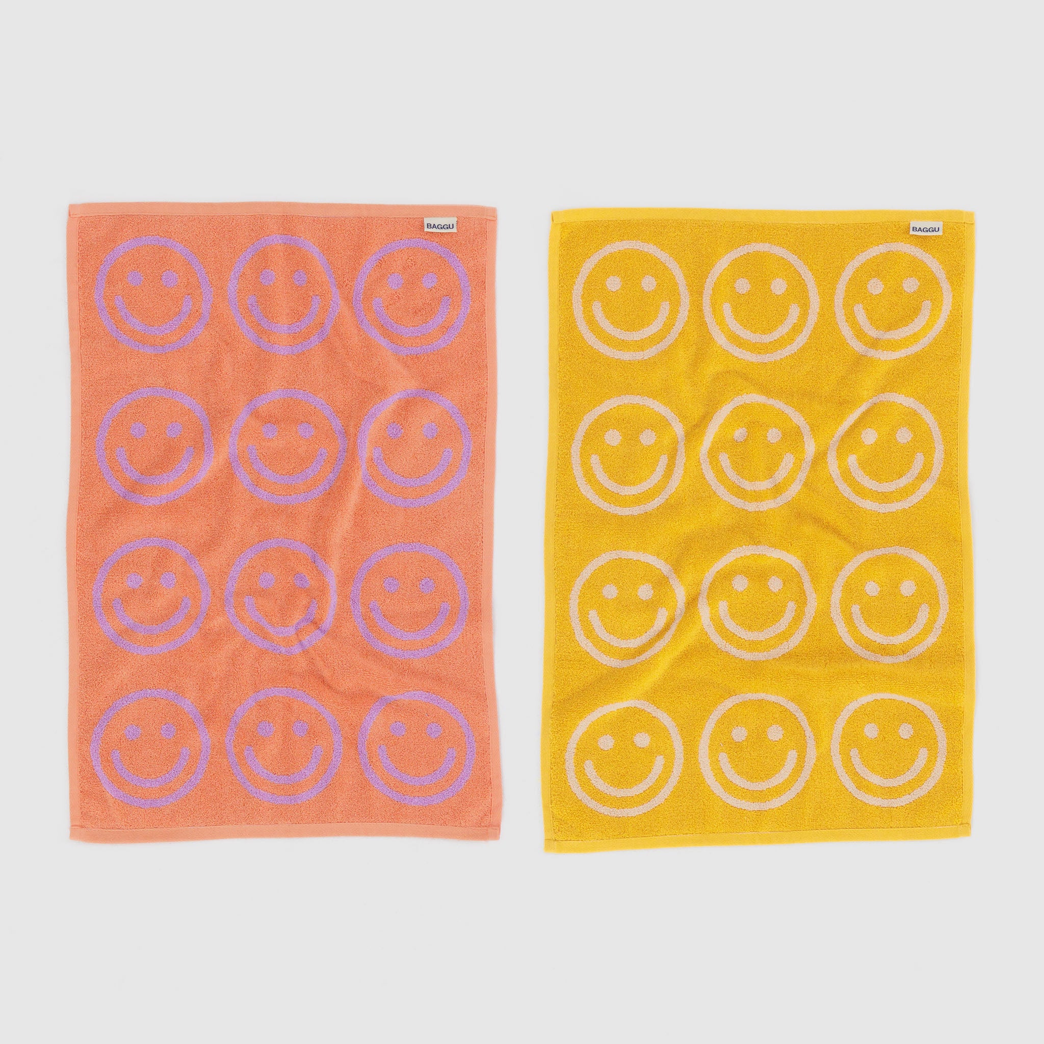 Hand Towel Set of 2: Happy Lilac Marigold - SFMOMA Museum Store