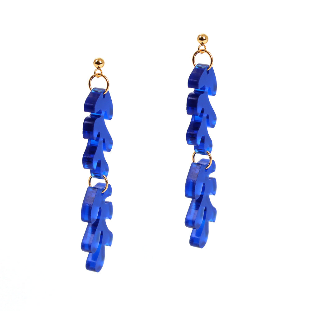 Side view angle of earrings.