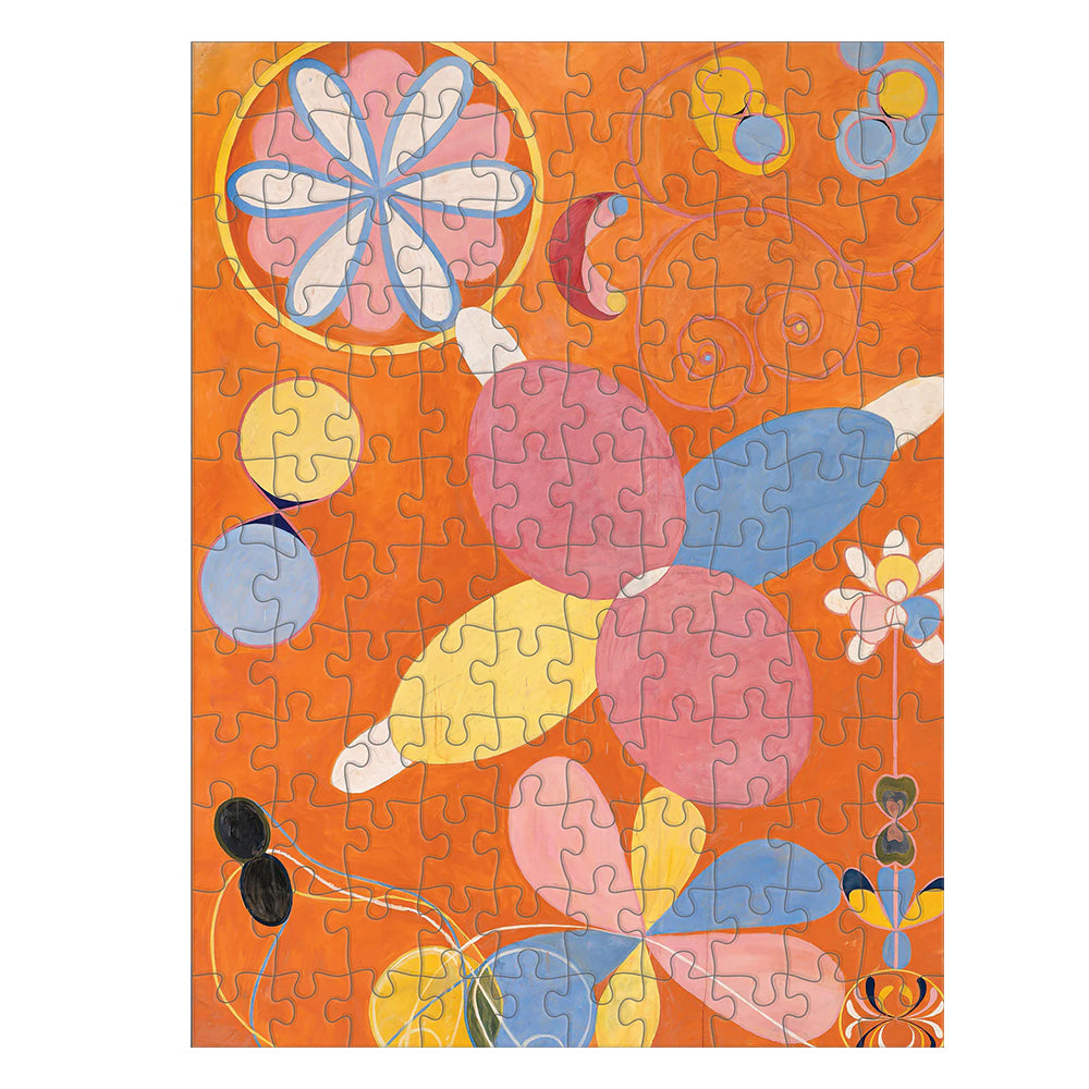 One side of puzzle with artwork by Hilma af klint.