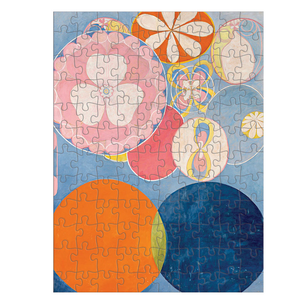 One side of puzzle with artwork by Hilma af klint.