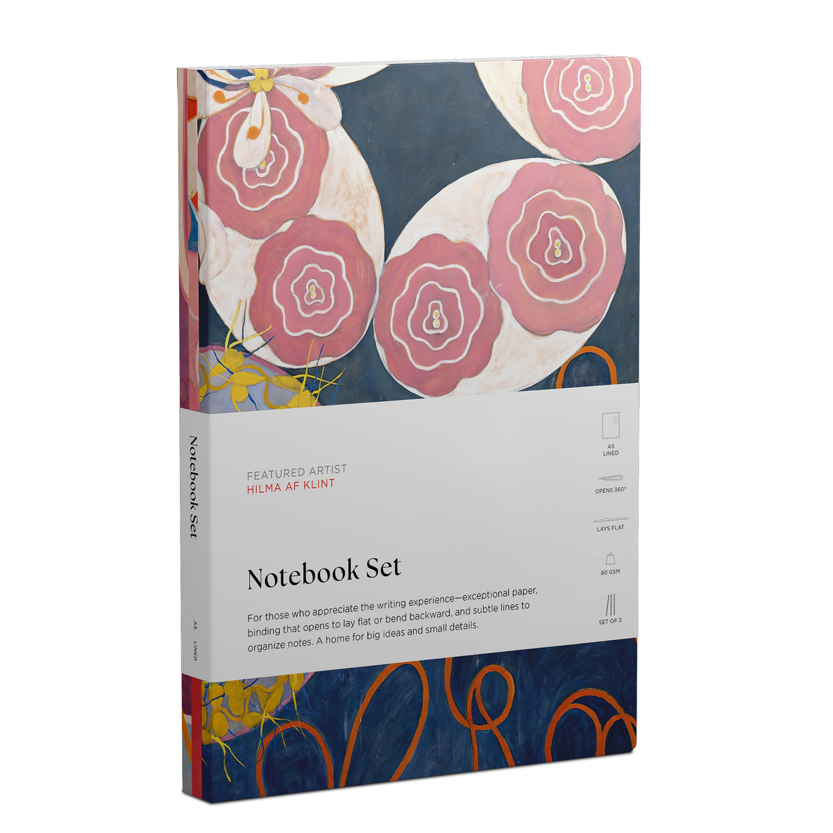 Notebook set with floral design on the cover