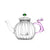 Ichendorf Alice Teapot Pink Rabbit + Green Mushroom
