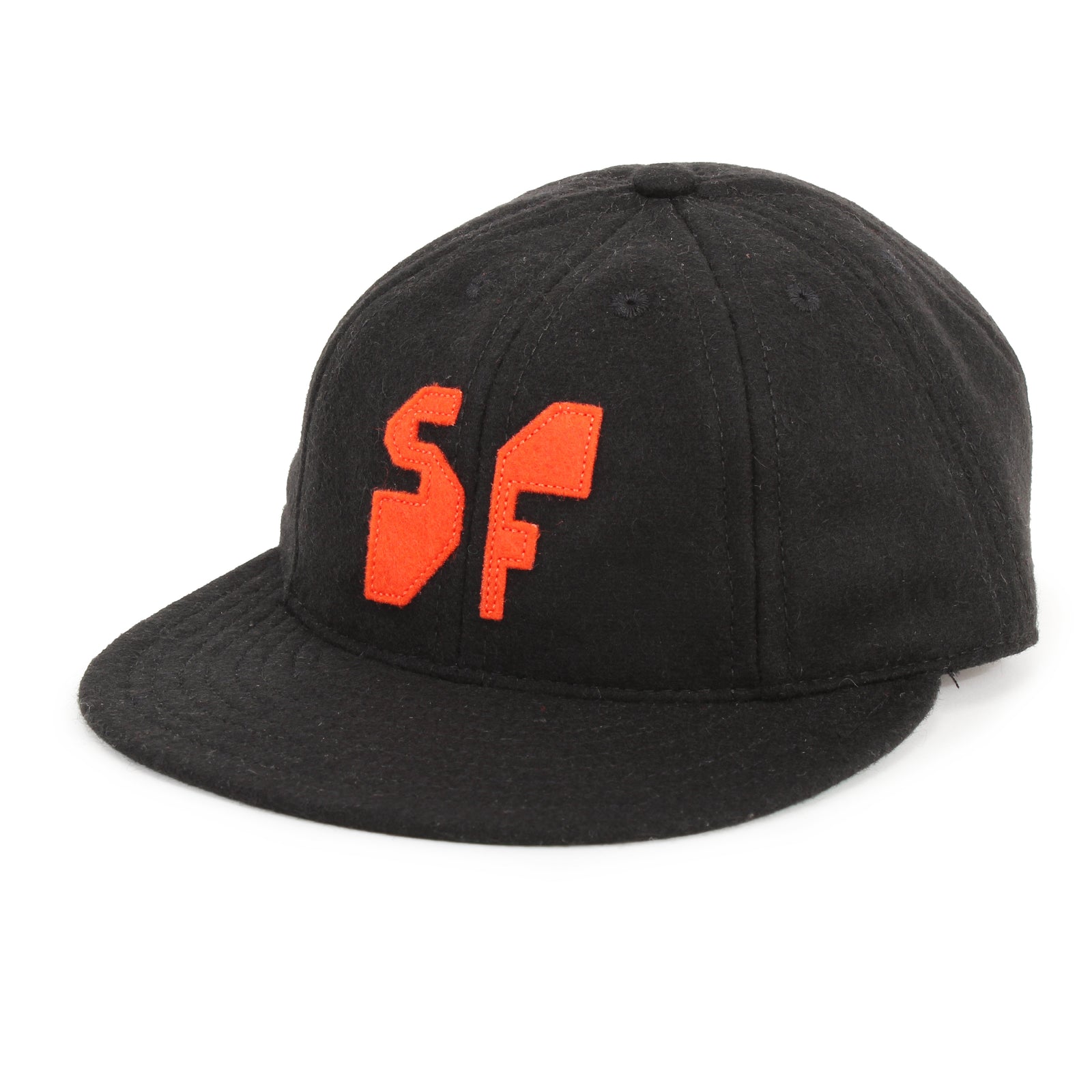 Jeffrey Sincich 8-Panel Wool SF Baseball Cap: Black front view