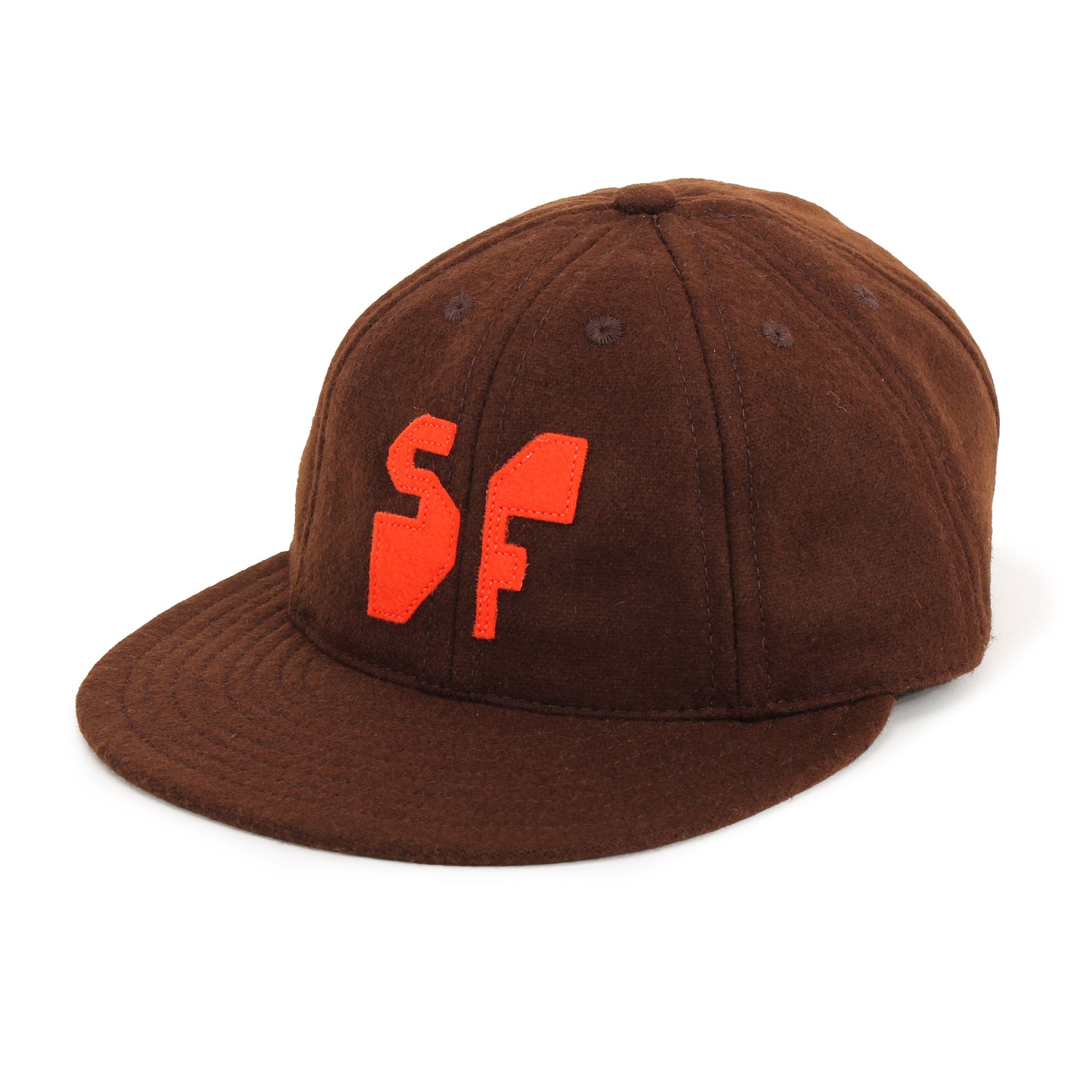 Jeffrey Sincich 8-Panel Wool SF Baseball Cap: Brown front view